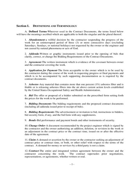 General Terms and Conditions .
